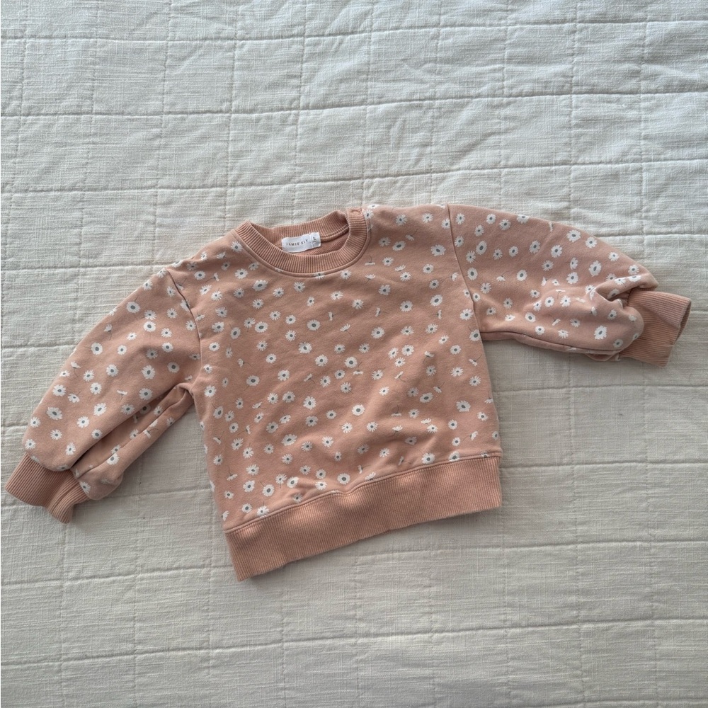 Jaime Kay Floral Print Sweater - Pink
